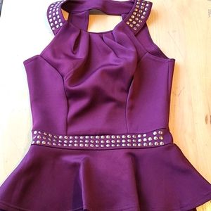 Stunning purple peplum dress